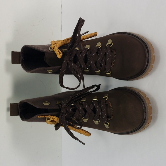 NEW TIMBERLAND A27FC LOGO EMBROIDERED NUBUCK LEATHER WOOL ANKLE BOOTS WOMEN'S 7 - Picture 2 of 11